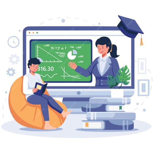 Distance Education Illustration